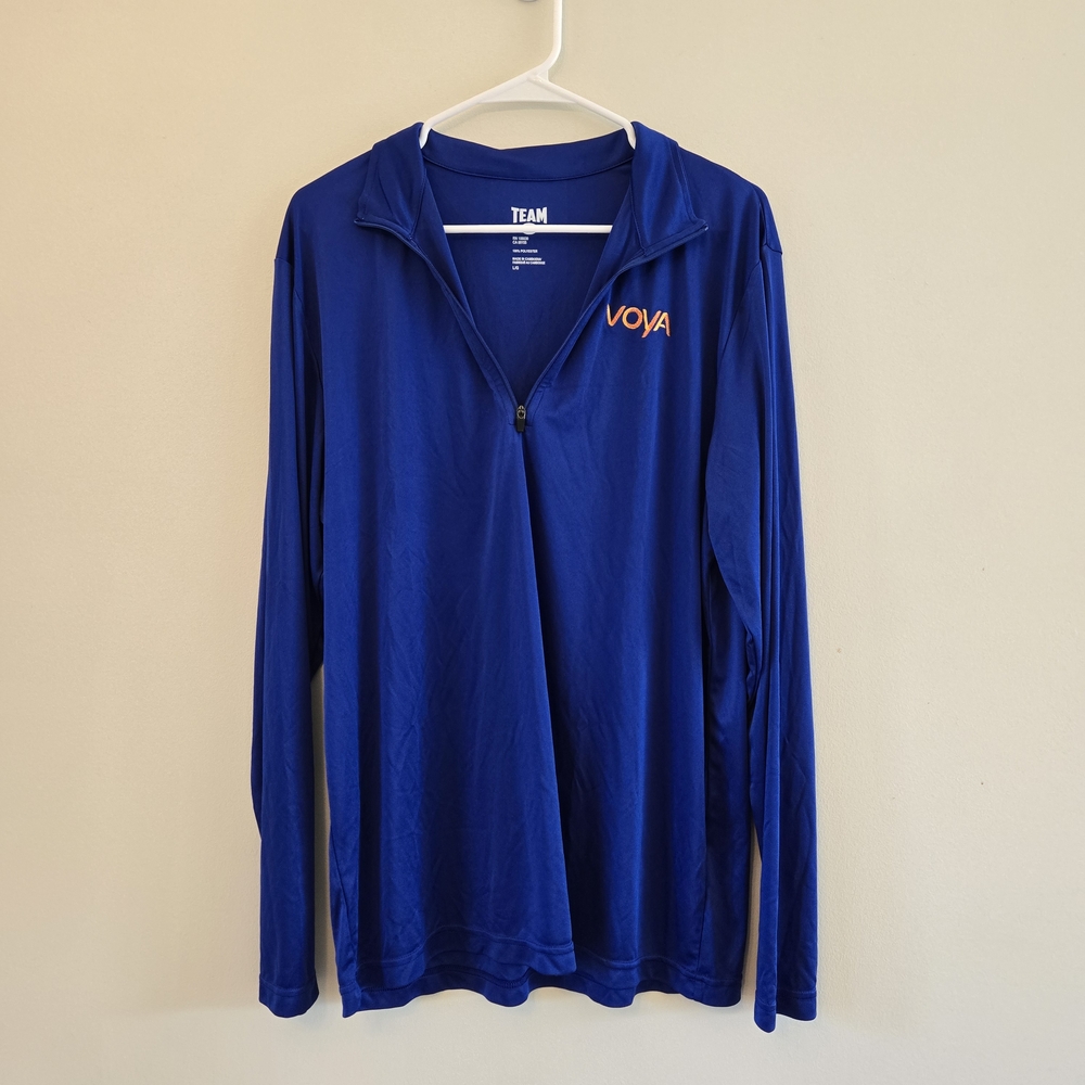 Team 365 Royal Blue Performance 1/4 Zip Pullover with Voya Logo